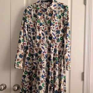 Floral and Fruit Midi Dress